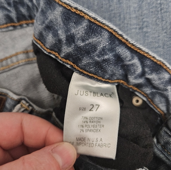 Just Black Distressed Boot Leg Jeans! - Picture 4 of 10